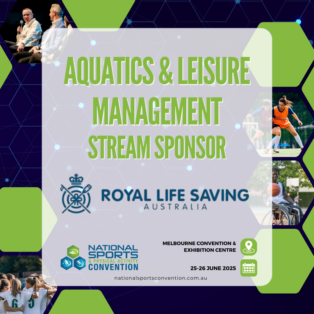 A graphic promoting Royal Life Saving as a sponsor of NSC 2025
