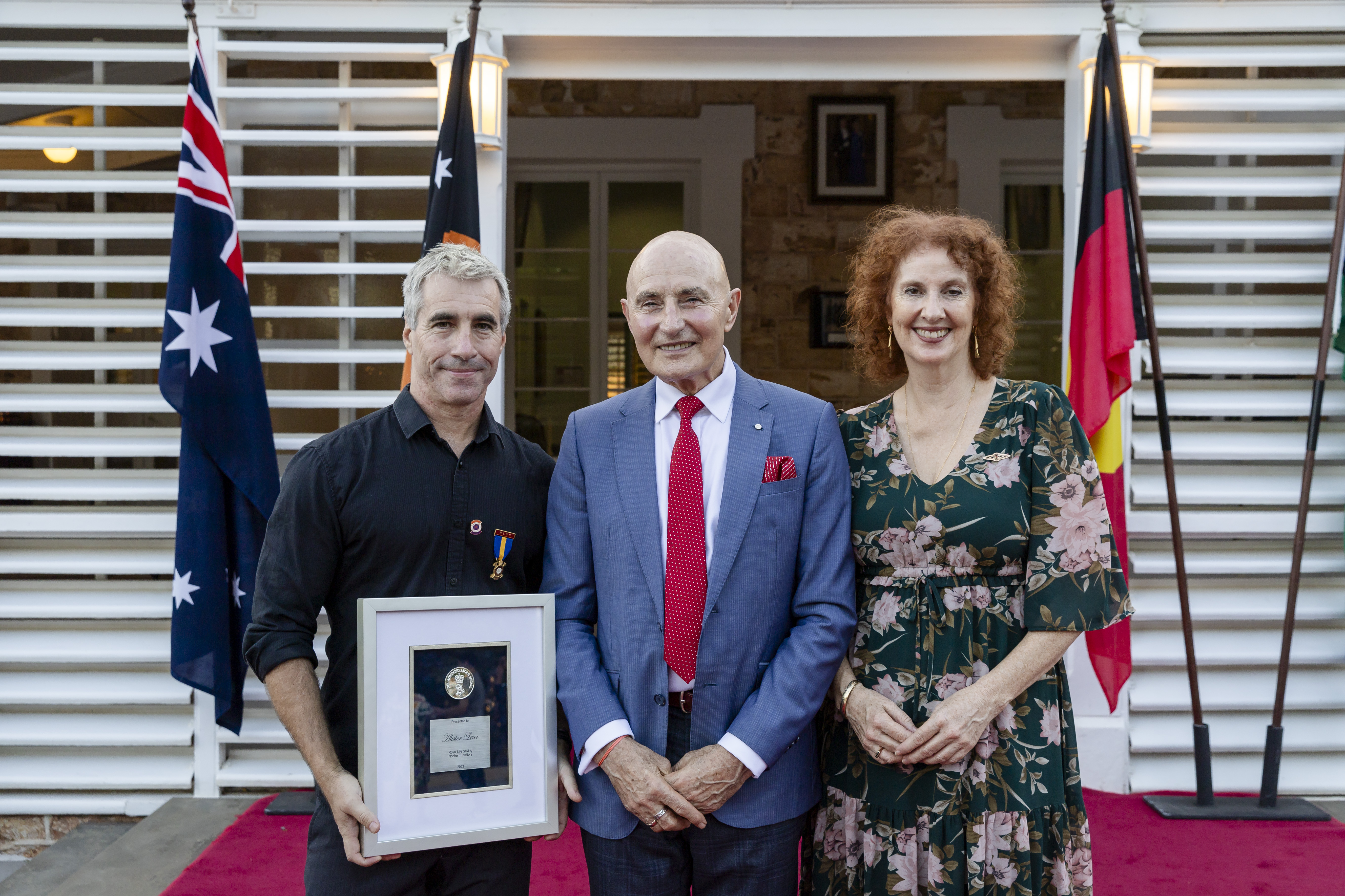 Image of previous recipient, Alistair Lear receiving the Northern Territory Administrator's Award