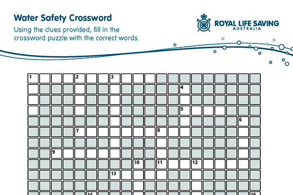 Water Safety Crossword