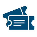 Admission ticket icon for event entry or prize draw participation