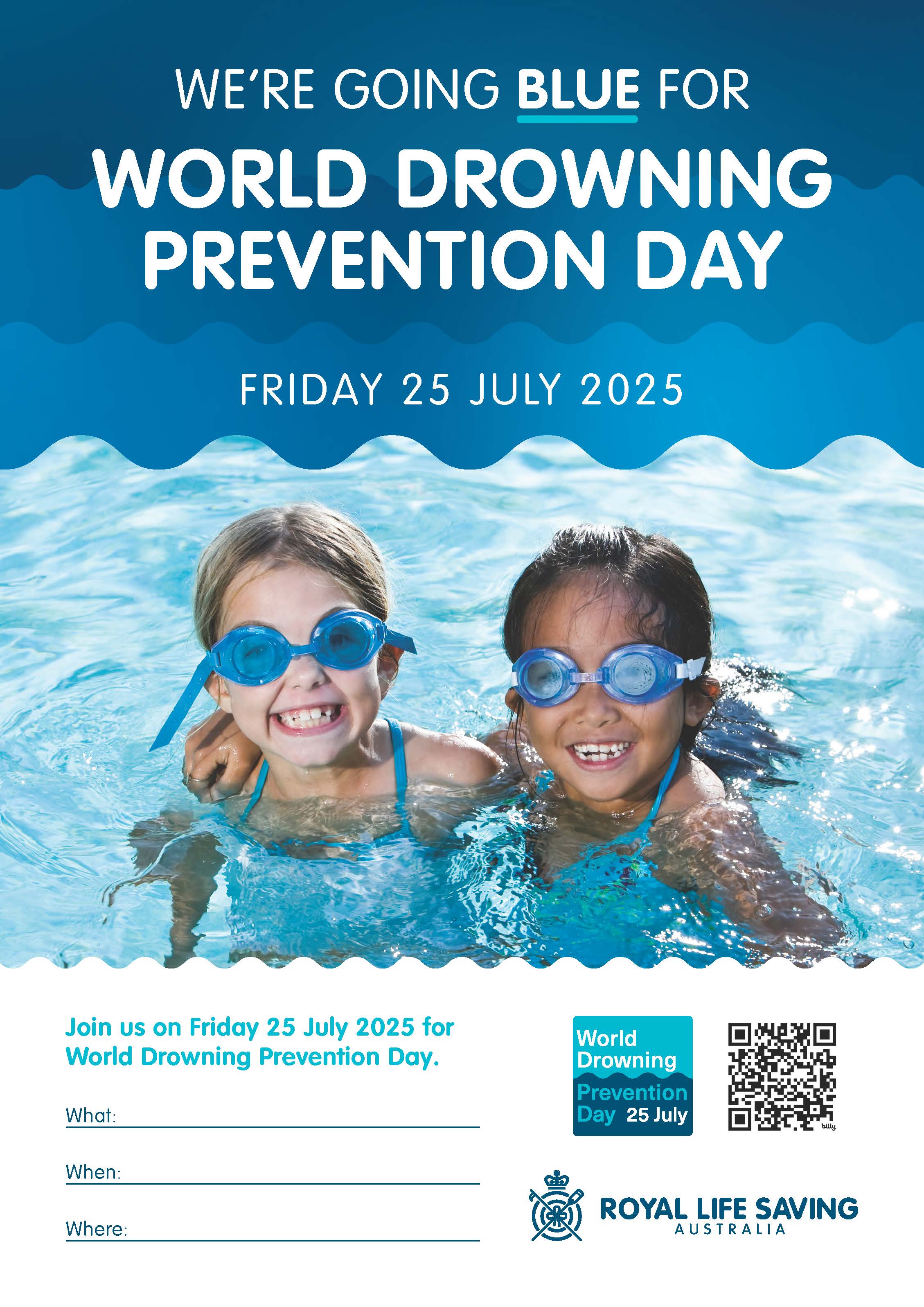 World Drowning Prevention Day Event Poster - Customisable