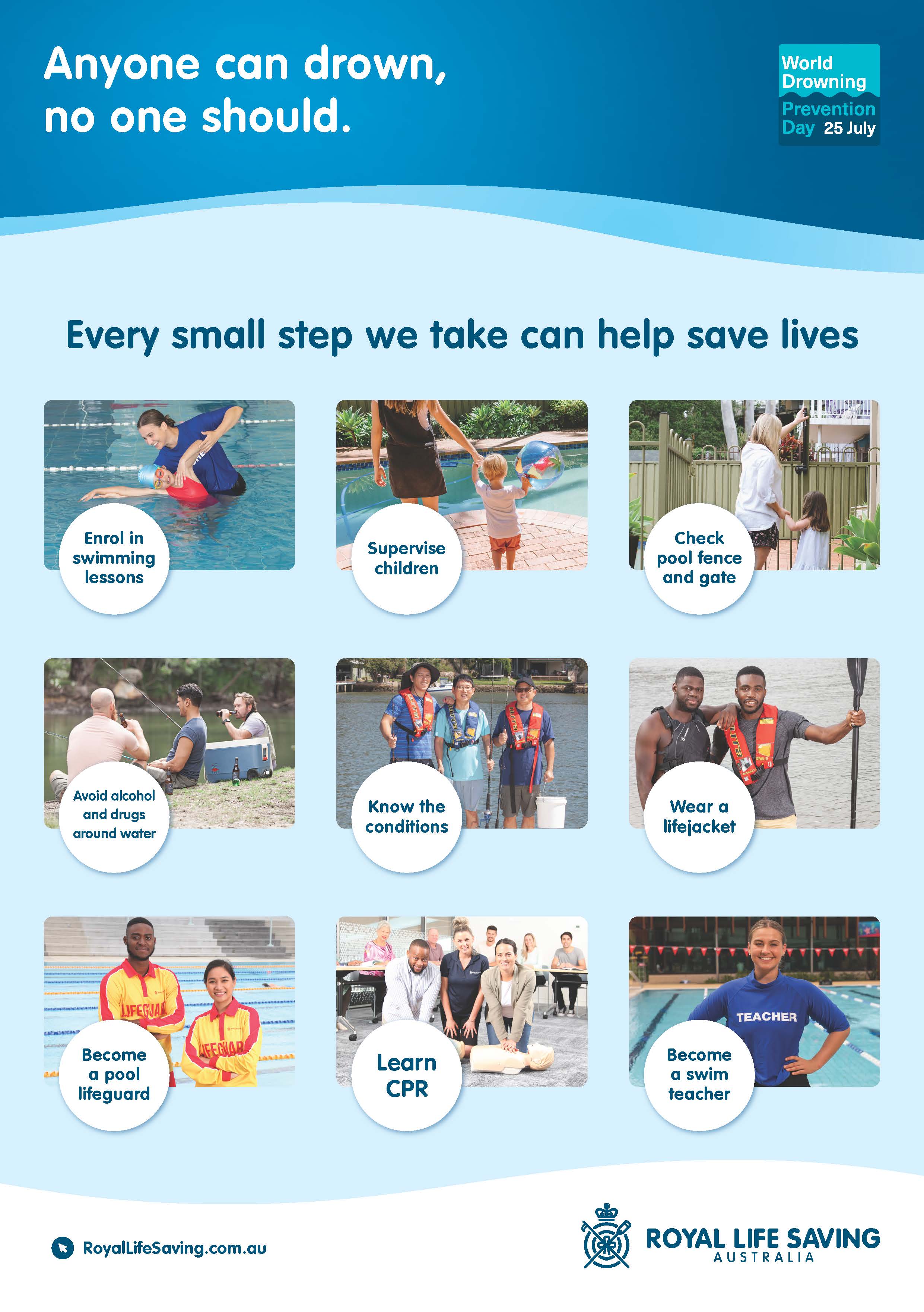 Royal Life Saving World Drownign Prevention Day - Poster